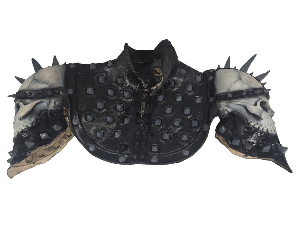 Don Post Studios Vintage 2005 Skull Spiked Shoulder Armor Halloween Costume Prop